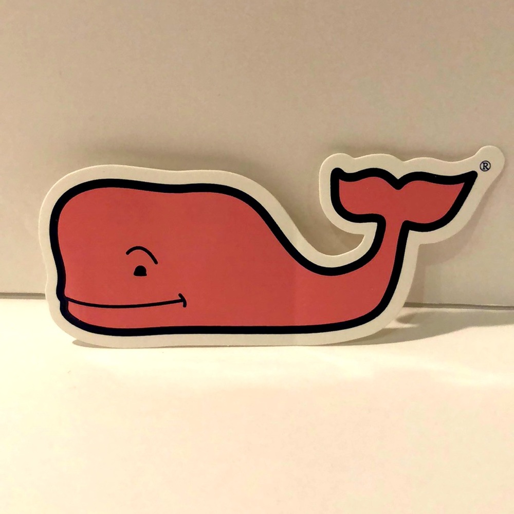 Classic Vineyard Vines Pink Whale Sticker - Sale